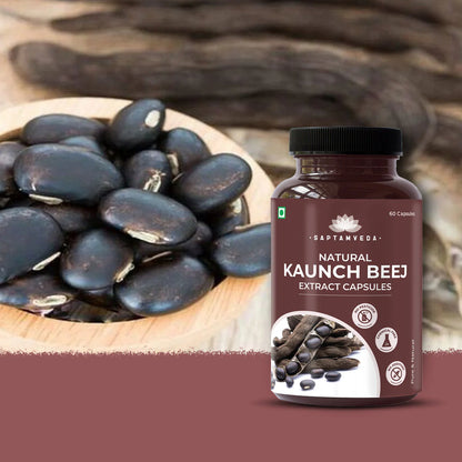 Saptamveda Natural Kaunch Beej Extract Capsules