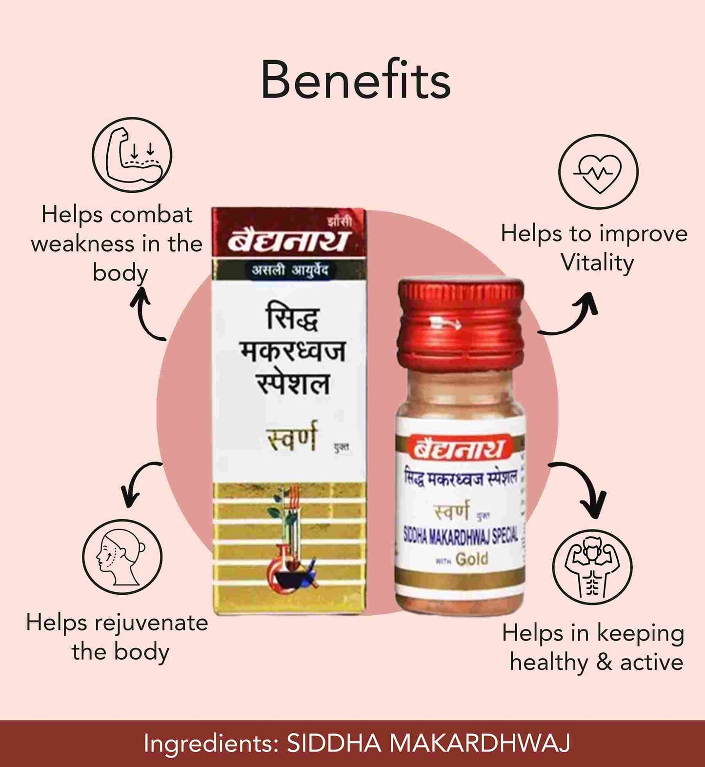 Baidyanath Siddha Makardhwaj Special Gold Tablets