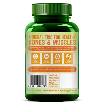 Himalayan Organics Calcium Magnesium Zinc D3 B12 & K2 Vitamin Capsule