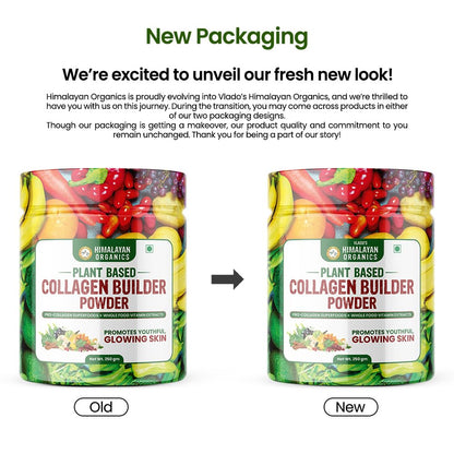 Vlado's Himalayan Organics Plant Based Collagen Builder Powder For Skin Regeneration Bottle