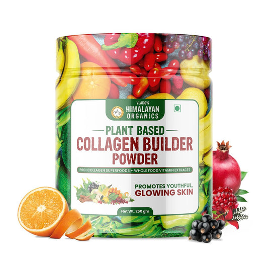 Vlado's Himalayan Organics Plant Based Collagen Builder Powder For Skin Regeneration Bottle
