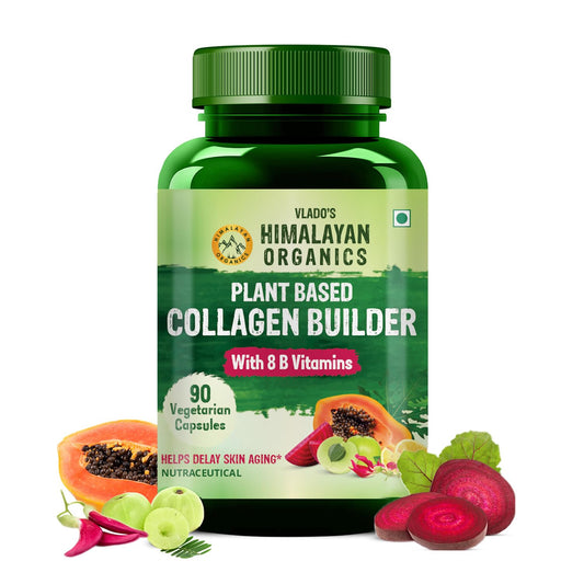 Himalayan Organics Plant Based Collagen Builder With 8 B Vitamin Capsule